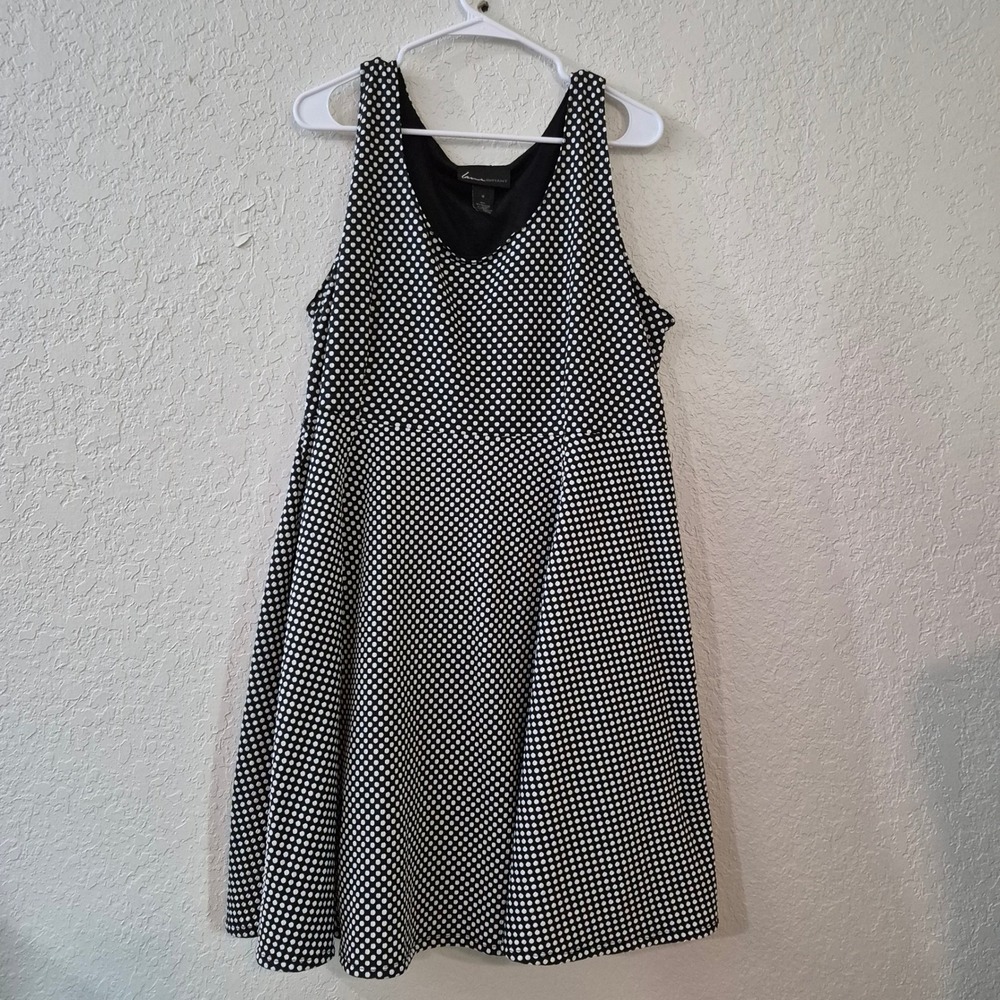 Lane Bryant Polka‎ Dot Fit & Flare Dress 18 Black White Retro Rockabilly